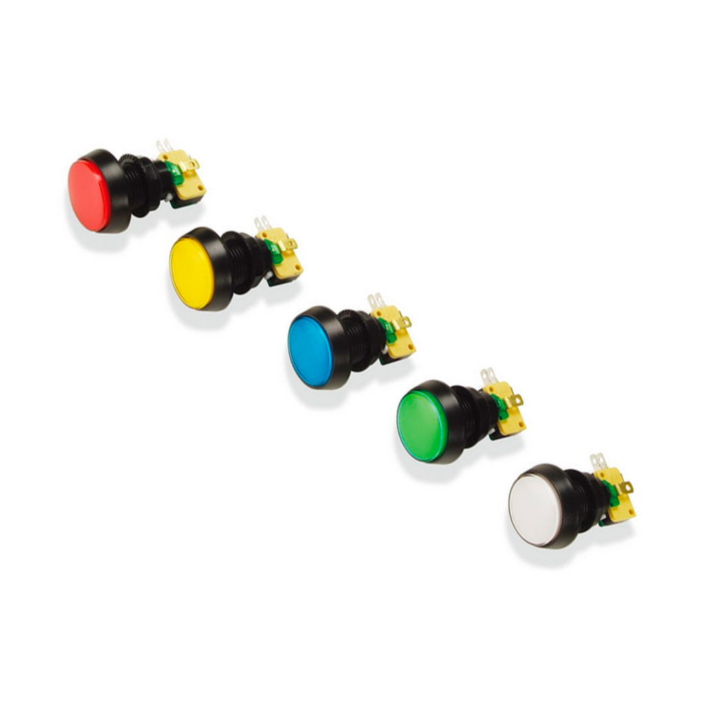 [BOT-005] Botón de Colores con Microswitch y Luz LED